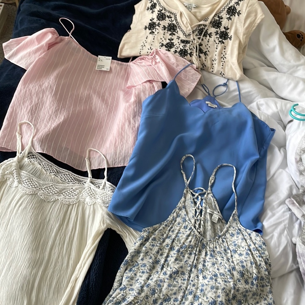 Bundle of 5 tops (new & used J. Crew, AEO, H&M, etc.)